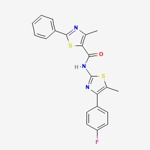 N-[4-(4-fluorophenyl)-5-methyl-1,3-thiazol-2-yl]-4-methyl-2-phenyl-1,3-thiazole-5-carboxamide