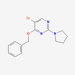 molecular formula C15H16BrN3O B1498899 4-(Benzyloxy)-5-bromo-2-(pyrrolidin-1-YL)pyrimidine CAS No. 885952-21-6