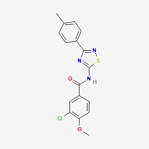 molecular formula C17H14ClN3O2S B14988991 3-chloro-4-methoxy-N-[3-(4-methylphenyl)-1,2,4-thiadiazol-5-yl]benzamide 