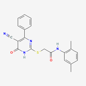 2-[(5-Cyano-6-oxo-4-phenyl-1,6-dihydropyrimidin-2-YL)sulfanyl]-N-(2,5-dimethylphenyl)acetamide