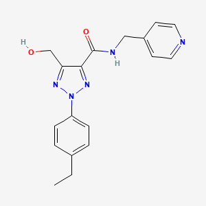 molecular formula C18H19N5O2 B14989005 2-(4-ethylphenyl)-5-(hydroxymethyl)-N-(pyridin-4-ylmethyl)-2H-1,2,3-triazole-4-carboxamide 