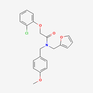 2-(2-chlorophenoxy)-N-(furan-2-ylmethyl)-N-(4-methoxybenzyl)acetamide