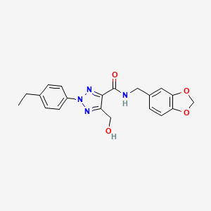 molecular formula C20H20N4O4 B14989031 N-(1,3-benzodioxol-5-ylmethyl)-2-(4-ethylphenyl)-5-(hydroxymethyl)-2H-1,2,3-triazole-4-carboxamide 