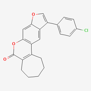 11-(4-chlorophenyl)-2,3,4,5-tetrahydrocyclohepta[c]furo[3,2-g]chromen-6(1H)-one