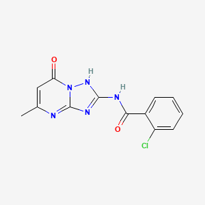 2-chloro-N-(7-hydroxy-5-methyl[1,2,4]triazolo[1,5-a]pyrimidin-2-yl)benzamide