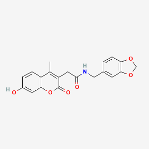 N-(1,3-benzodioxol-5-ylmethyl)-2-(7-hydroxy-4-methyl-2-oxo-2H-chromen-3-yl)acetamide