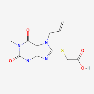 2-{[1,3-dimethyl-2,6-dioxo-7-(prop-2-en-1-yl)-2,3,6,7-tetrahydro-1H-purin-8-yl]sulfanyl}acetic acid