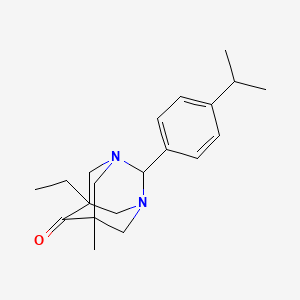 5-Ethyl-2-(4-isopropylphenyl)-7-methyl-1,3-diazatricyclo[3.3.1.1~3,7~]decan-6-one