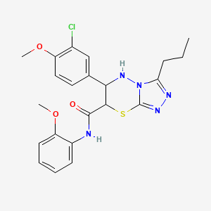 6-(3-chloro-4-methoxyphenyl)-N-(2-methoxyphenyl)-3-propyl-6,7-dihydro-5H-[1,2,4]triazolo[3,4-b][1,3,4]thiadiazine-7-carboxamide