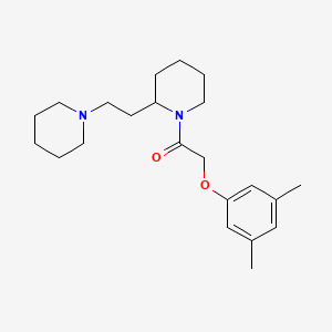 2-(3,5-Dimethylphenoxy)-1-{2-[2-(piperidin-1-yl)ethyl]piperidin-1-yl}ethanone