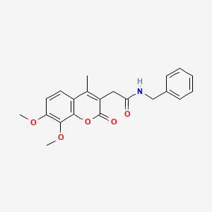 N-benzyl-2-(7,8-dimethoxy-4-methyl-2-oxo-2H-chromen-3-yl)acetamide