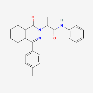 molecular formula C24H25N3O2 B14989132 2-[4-(4-methylphenyl)-1-oxo-5,6,7,8-tetrahydrophthalazin-2(1H)-yl]-N-phenylpropanamide 