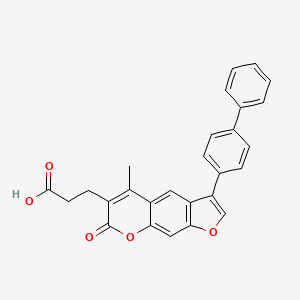 3-[3-(biphenyl-4-yl)-5-methyl-7-oxo-7H-furo[3,2-g]chromen-6-yl]propanoic acid