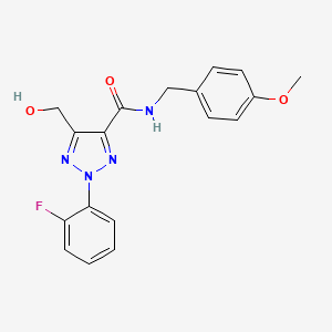 2-(2-fluorophenyl)-5-(hydroxymethyl)-N-(4-methoxybenzyl)-2H-1,2,3-triazole-4-carboxamide