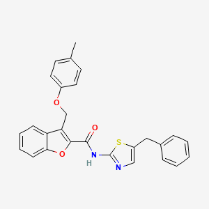 N-(5-benzyl-1,3-thiazol-2-yl)-3-[(4-methylphenoxy)methyl]-1-benzofuran-2-carboxamide