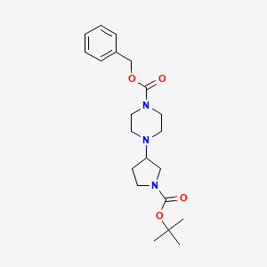 molecular formula C21H31N3O4 B1498918 4-(1-Boc-pyrrolidin-3-yl)-1-Cbz-piperazine 