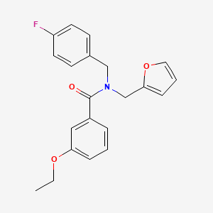 molecular formula C21H20FNO3 B14989182 3-ethoxy-N-(4-fluorobenzyl)-N-(furan-2-ylmethyl)benzamide 