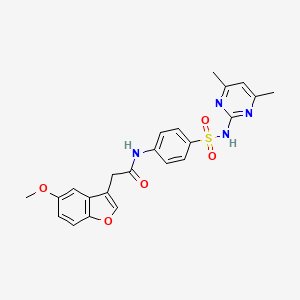 N-{4-[(4,6-dimethylpyrimidin-2-yl)sulfamoyl]phenyl}-2-(5-methoxy-1-benzofuran-3-yl)acetamide