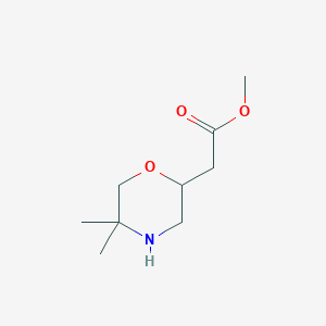 Methyl 2-(5,5-dimethylmorpholin-2-yl)acetate