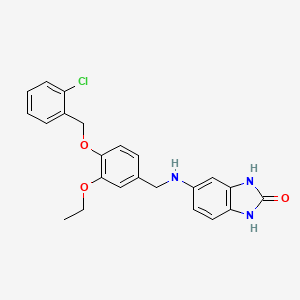 5-({4-[(2-chlorobenzyl)oxy]-3-ethoxybenzyl}amino)-1,3-dihydro-2H-benzimidazol-2-one