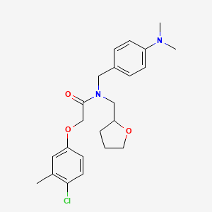 2-(4-chloro-3-methylphenoxy)-N-[4-(dimethylamino)benzyl]-N-(tetrahydrofuran-2-ylmethyl)acetamide