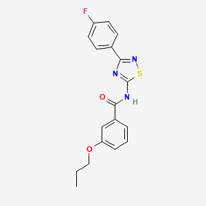 molecular formula C18H16FN3O2S B14989229 N-[3-(4-fluorophenyl)-1,2,4-thiadiazol-5-yl]-3-propoxybenzamide 