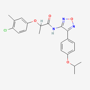 2-(4-chloro-3-methylphenoxy)-N-{4-[4-(propan-2-yloxy)phenyl]-1,2,5-oxadiazol-3-yl}propanamide