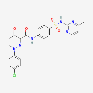 1-(4-chlorophenyl)-N-{4-[(4-methylpyrimidin-2-yl)sulfamoyl]phenyl}-4-oxo-1,4-dihydropyridazine-3-carboxamide