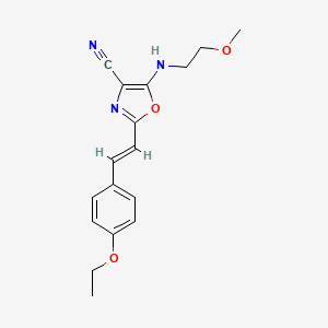 molecular formula C17H19N3O3 B14989267 2-[(E)-2-(4-ethoxyphenyl)ethenyl]-5-[(2-methoxyethyl)amino]-1,3-oxazole-4-carbonitrile 