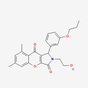 2-(2-Hydroxyethyl)-6,8-dimethyl-1-(3-propoxyphenyl)-1,2-dihydrochromeno[2,3-c]pyrrole-3,9-dione