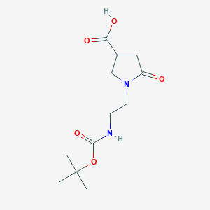 1-(2-((tert-Butoxycarbonyl)amino)ethyl)-5-oxopyrrolidine-3-carboxylic acid