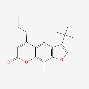 molecular formula C19H22O3 B14989340 3-tert-butyl-9-methyl-5-propyl-7H-furo[3,2-g]chromen-7-one 