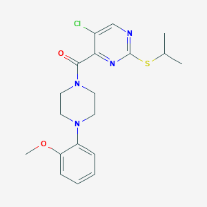 [5-Chloro-2-(propan-2-ylsulfanyl)pyrimidin-4-yl][4-(2-methoxyphenyl)piperazin-1-yl]methanone