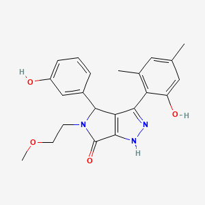 3-(2-hydroxy-4,6-dimethylphenyl)-4-(3-hydroxyphenyl)-5-(2-methoxyethyl)-4,5-dihydropyrrolo[3,4-c]pyrazol-6(1H)-one