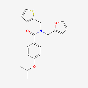 N-(furan-2-ylmethyl)-4-(propan-2-yloxy)-N-(thiophen-2-ylmethyl)benzamide