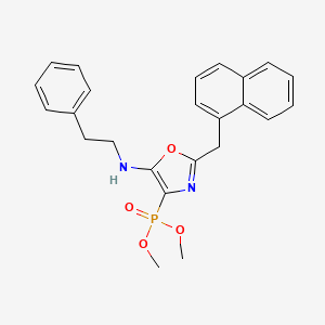 Dimethyl {2-(naphthalen-1-ylmethyl)-5-[(2-phenylethyl)amino]-1,3-oxazol-4-yl}phosphonate