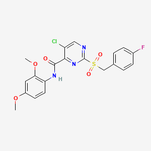 5-chloro-N-(2,4-dimethoxyphenyl)-2-[(4-fluorobenzyl)sulfonyl]pyrimidine-4-carboxamide