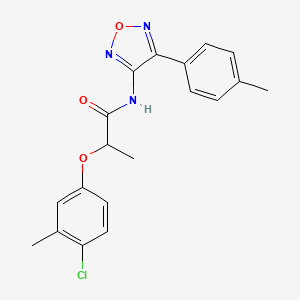 2-(4-chloro-3-methylphenoxy)-N-[4-(4-methylphenyl)-1,2,5-oxadiazol-3-yl]propanamide