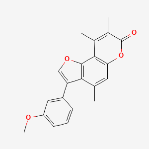 molecular formula C21H18O4 B14989397 3-(3-methoxyphenyl)-4,8,9-trimethyl-7H-furo[2,3-f]chromen-7-one 