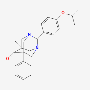 molecular formula C24H28N2O2 B14989412 2-(4-Isopropoxyphenyl)-5-methyl-7-phenyl-1,3-diazatricyclo[3.3.1.1~3,7~]decan-6-one 