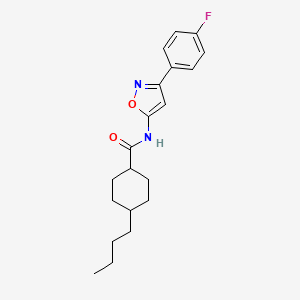 4-butyl-N-[3-(4-fluorophenyl)-1,2-oxazol-5-yl]cyclohexanecarboxamide