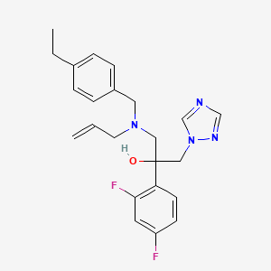 2-(2,4-Difluorophenyl)-1-{[(4-ethylphenyl)methyl](prop-2-en-1-yl)amino}-3-(1H-1,2,4-triazol-1-yl)propan-2-ol