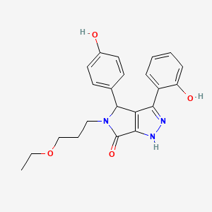 5-(3-ethoxypropyl)-3-(2-hydroxyphenyl)-4-(4-hydroxyphenyl)-4,5-dihydropyrrolo[3,4-c]pyrazol-6(1H)-one