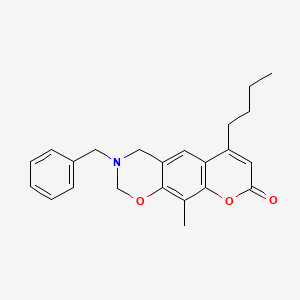 3-benzyl-6-butyl-10-methyl-3,4-dihydro-2H,8H-chromeno[6,7-e][1,3]oxazin-8-one