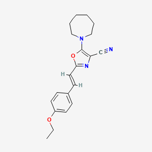 5-(azepan-1-yl)-2-[(E)-2-(4-ethoxyphenyl)ethenyl]-1,3-oxazole-4-carbonitrile