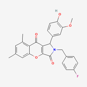 2-(4-Fluorobenzyl)-1-(4-hydroxy-3-methoxyphenyl)-6,8-dimethyl-1,2-dihydrochromeno[2,3-c]pyrrole-3,9-dione