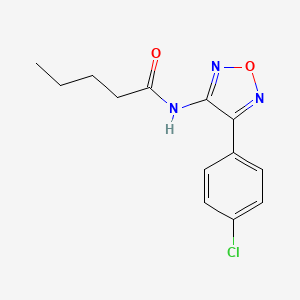 N-[4-(4-chlorophenyl)-1,2,5-oxadiazol-3-yl]pentanamide