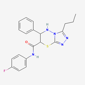 N-(4-fluorophenyl)-6-phenyl-3-propyl-6,7-dihydro-5H-[1,2,4]triazolo[3,4-b][1,3,4]thiadiazine-7-carboxamide