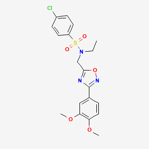 4-chloro-N-{[3-(3,4-dimethoxyphenyl)-1,2,4-oxadiazol-5-yl]methyl}-N-ethylbenzenesulfonamide