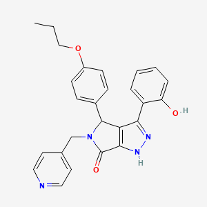 3-(2-hydroxyphenyl)-4-(4-propoxyphenyl)-5-(pyridin-4-ylmethyl)-4,5-dihydropyrrolo[3,4-c]pyrazol-6(1H)-one